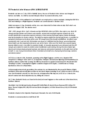A preview of a PDF biography for Watson, Frederick John